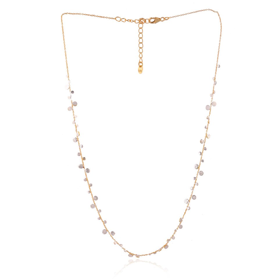 Manjusha Jewels Silver Dot/Gold Chain Necklace