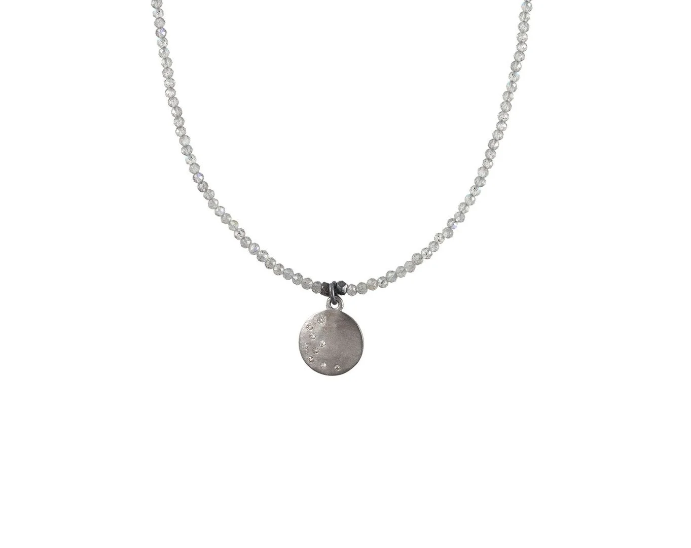 Oxidized Silver and Diamond Necklace by Alicia Van Fleteren