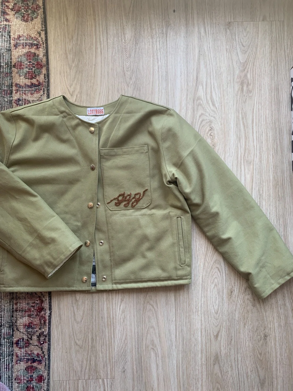 Insulated Jacket with Chainstitch Logo