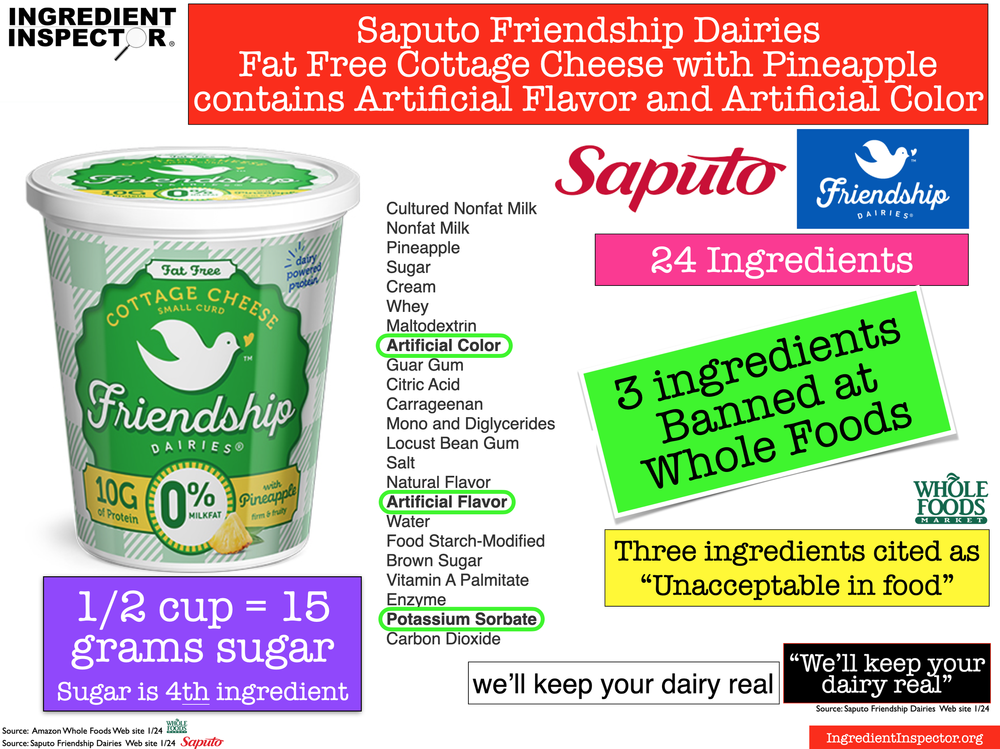 A product comparison highlighting banned ingredients