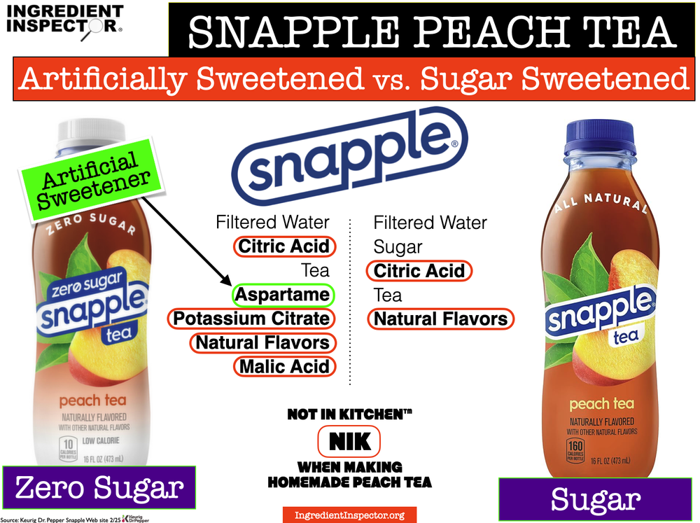 WHAT'S IN SNAPPLE PEACH TEAS? — Ingredient Inspector
