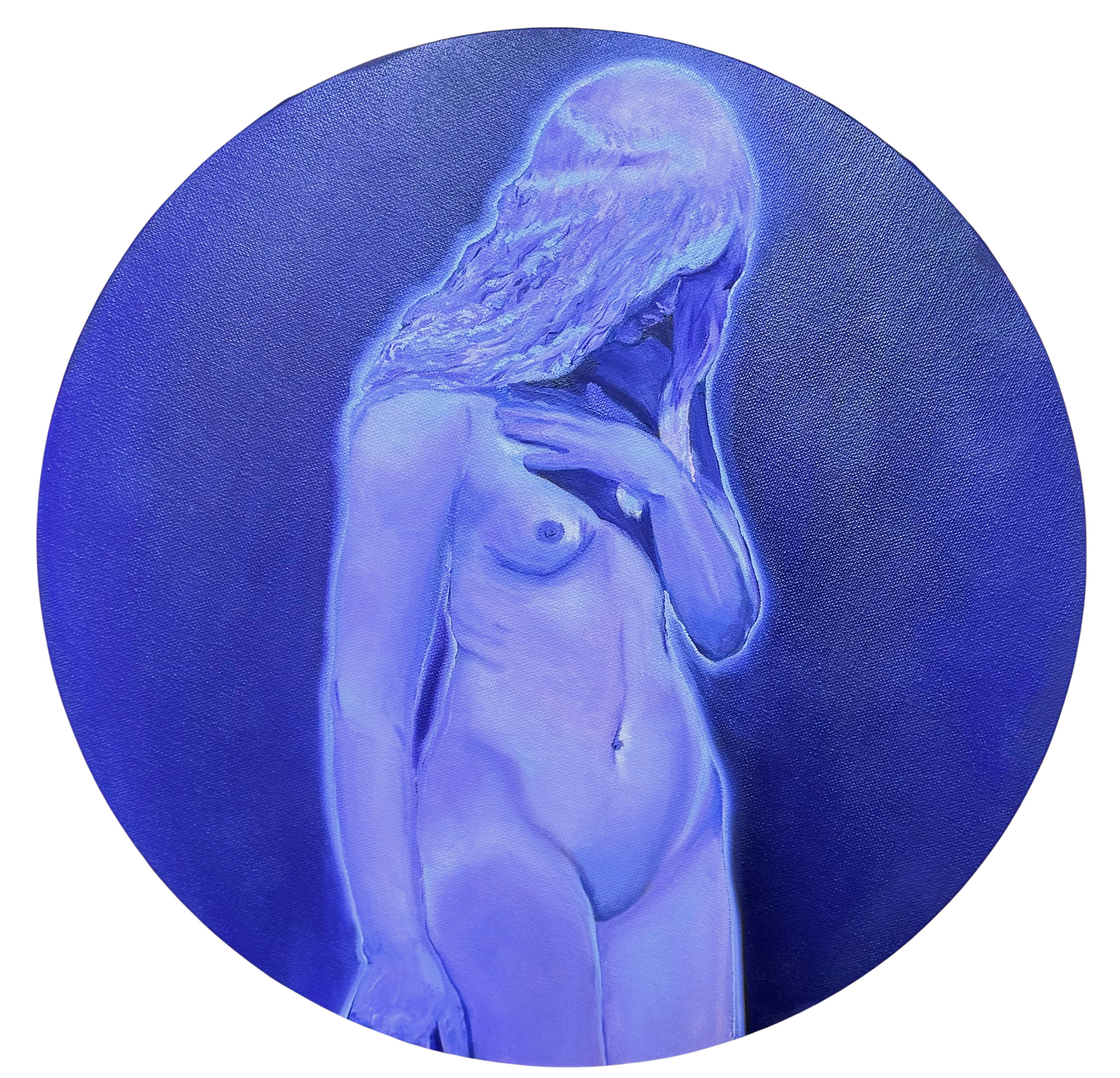 Haunted Poigancy - round canvas