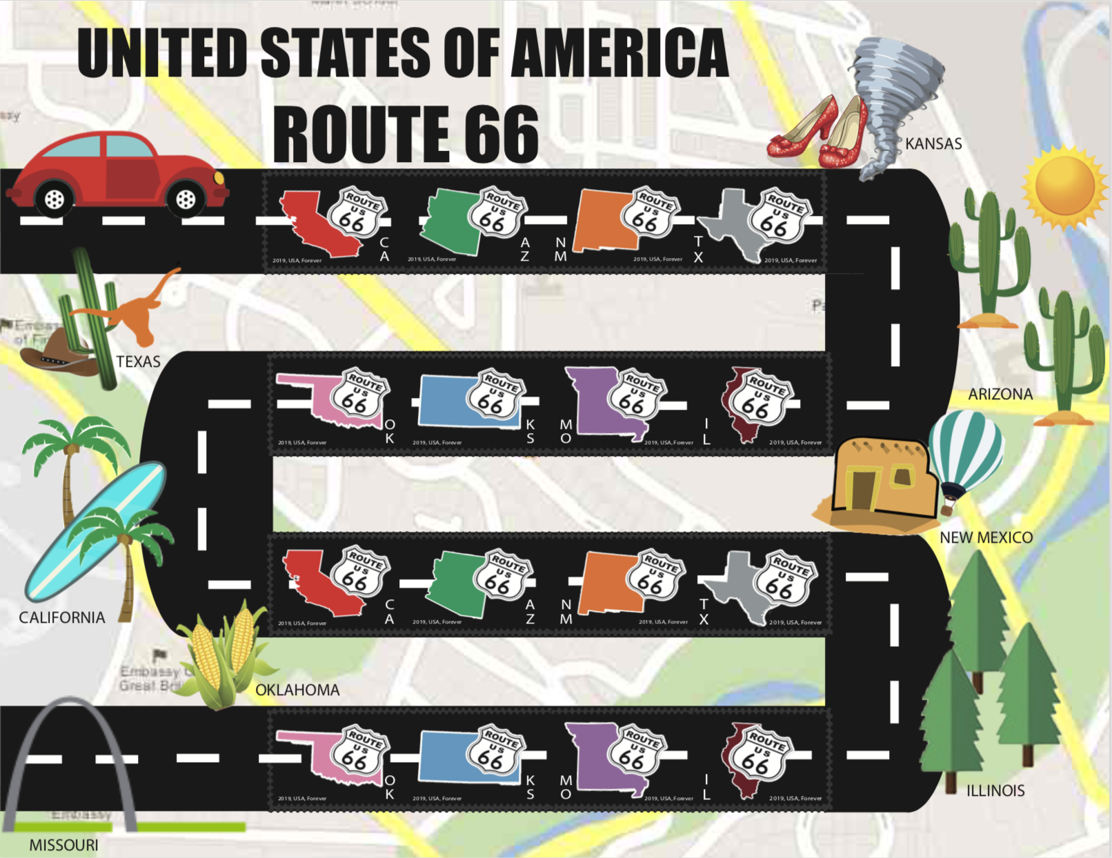 US Stamp Graphic Design Project