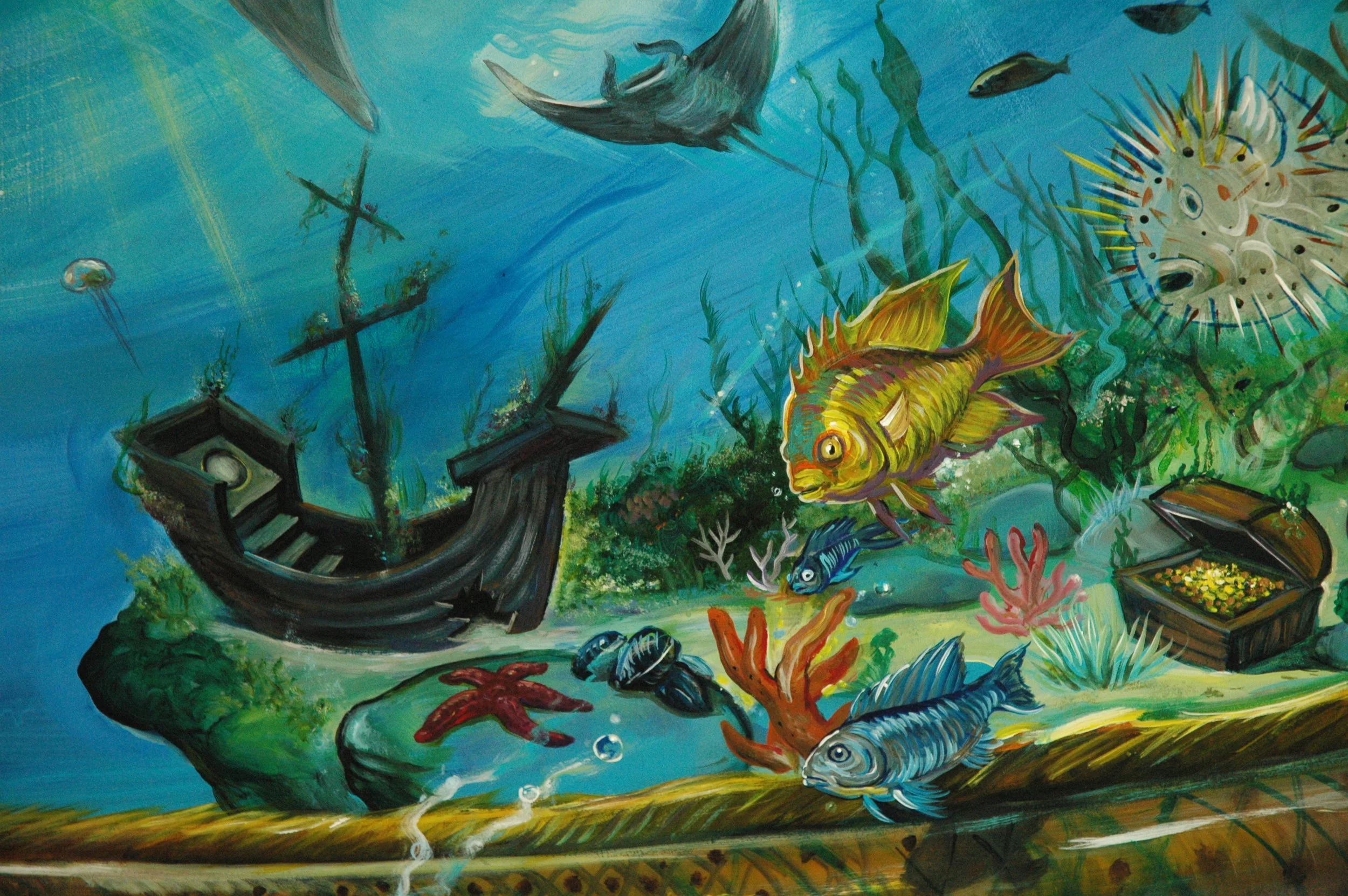 Private Commission Sea Kingdom Dining Room Mural#2.JPG