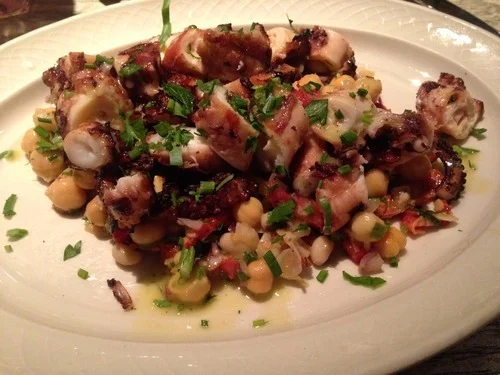Grilled octopus over chickpea salad–easily the best octopus I’ve ever had