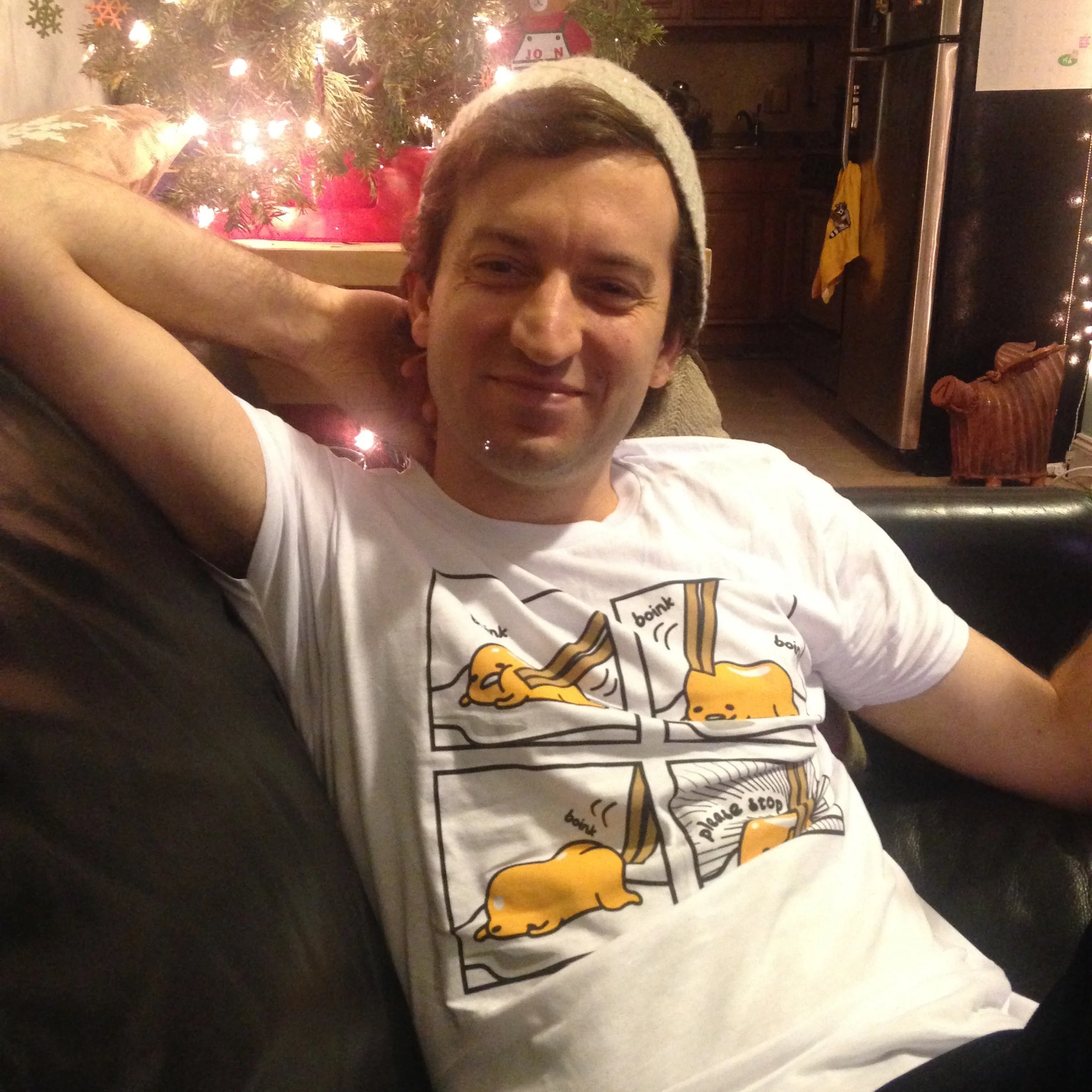 Figure 5. My love in his new Gudetama shirt.