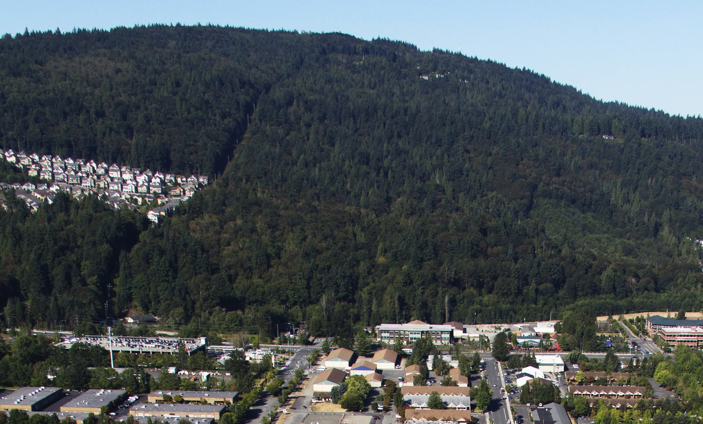 The Bergsma property is the forested area to the right of the Talus development.