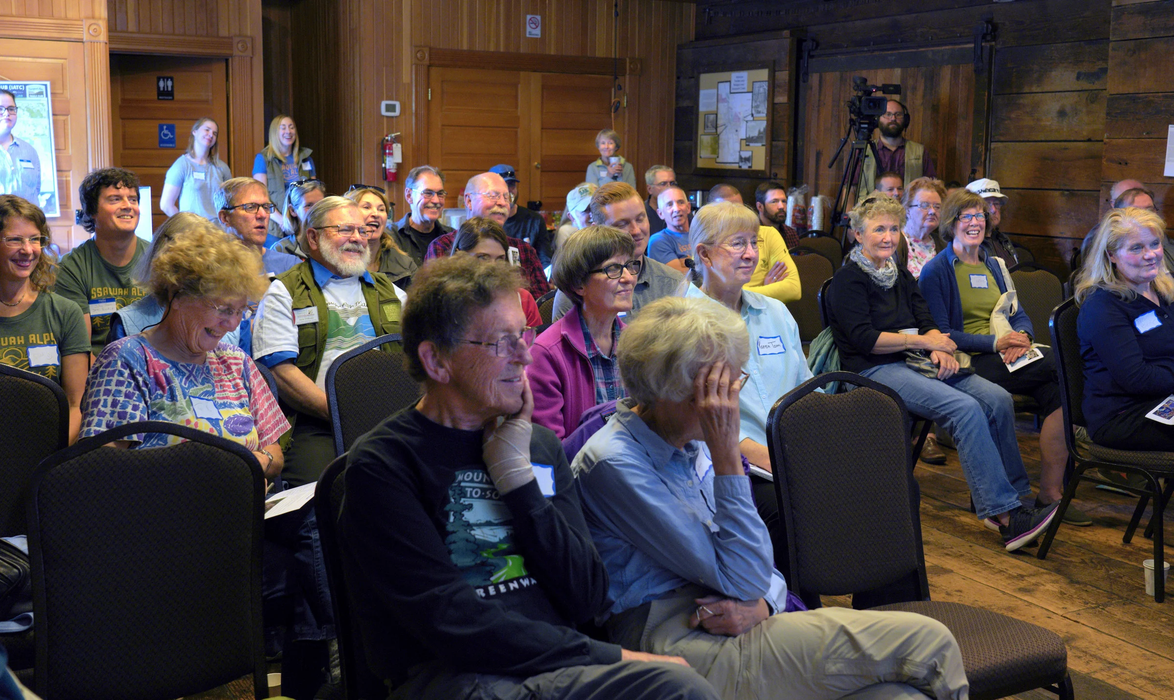 The audience enjoys…