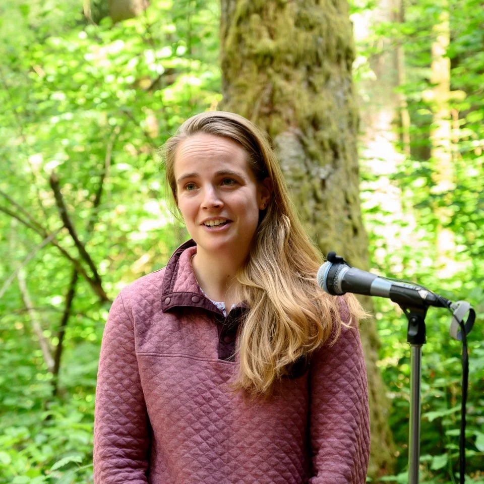 Katie Woolsey, DNR Land Steward, presents the role of the DNR in the Tiger Mountain conservation story.