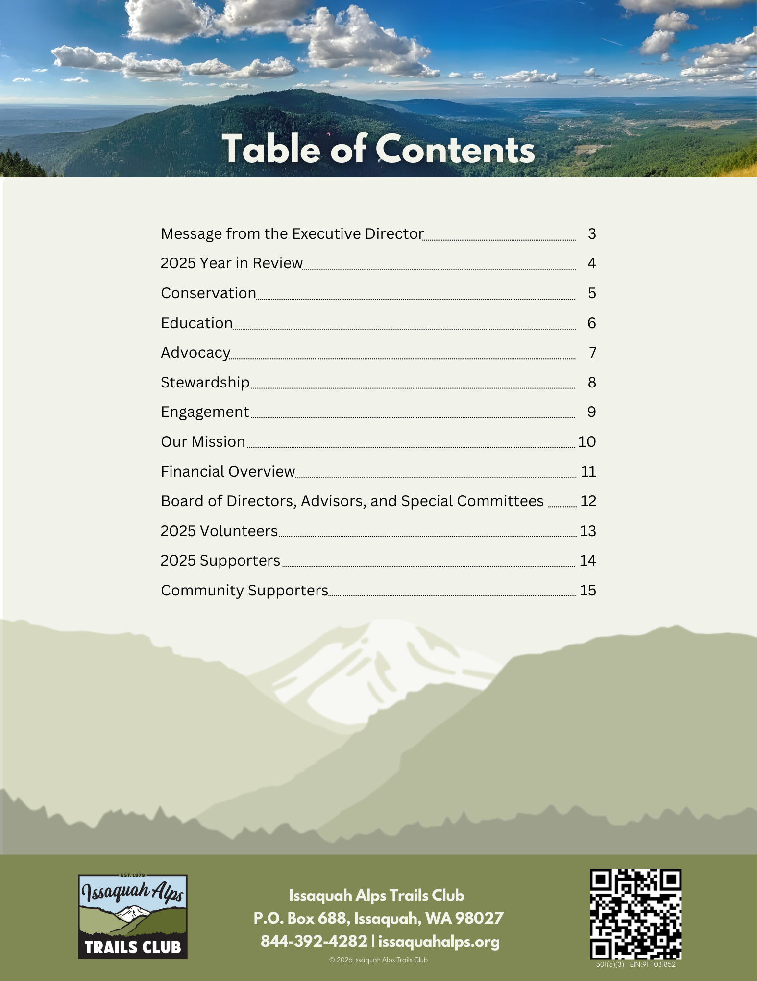Table of Contents
