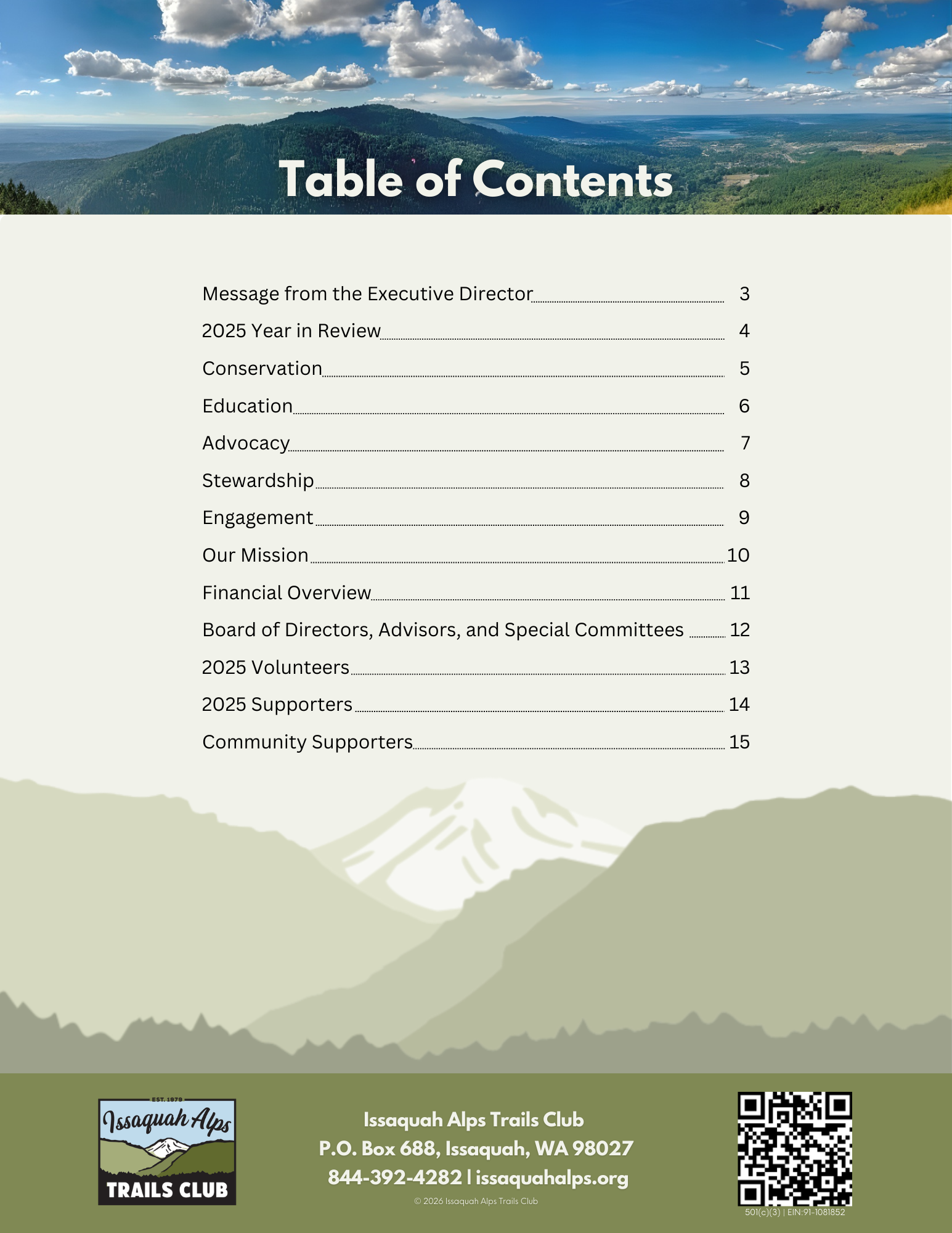 Table of Contents