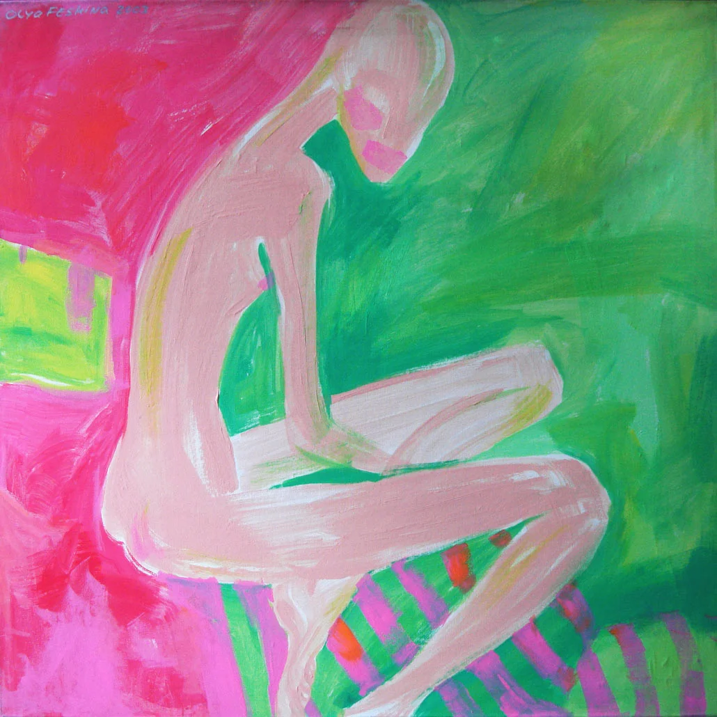 GIRL IN PINK & GREEN