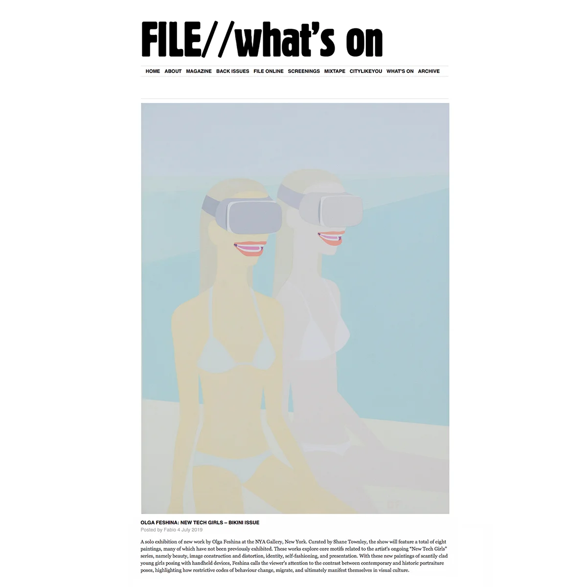   FILE Magazine UK 07.04.2019  Olga Feshina: New Tech Girls – Bikini Issue    