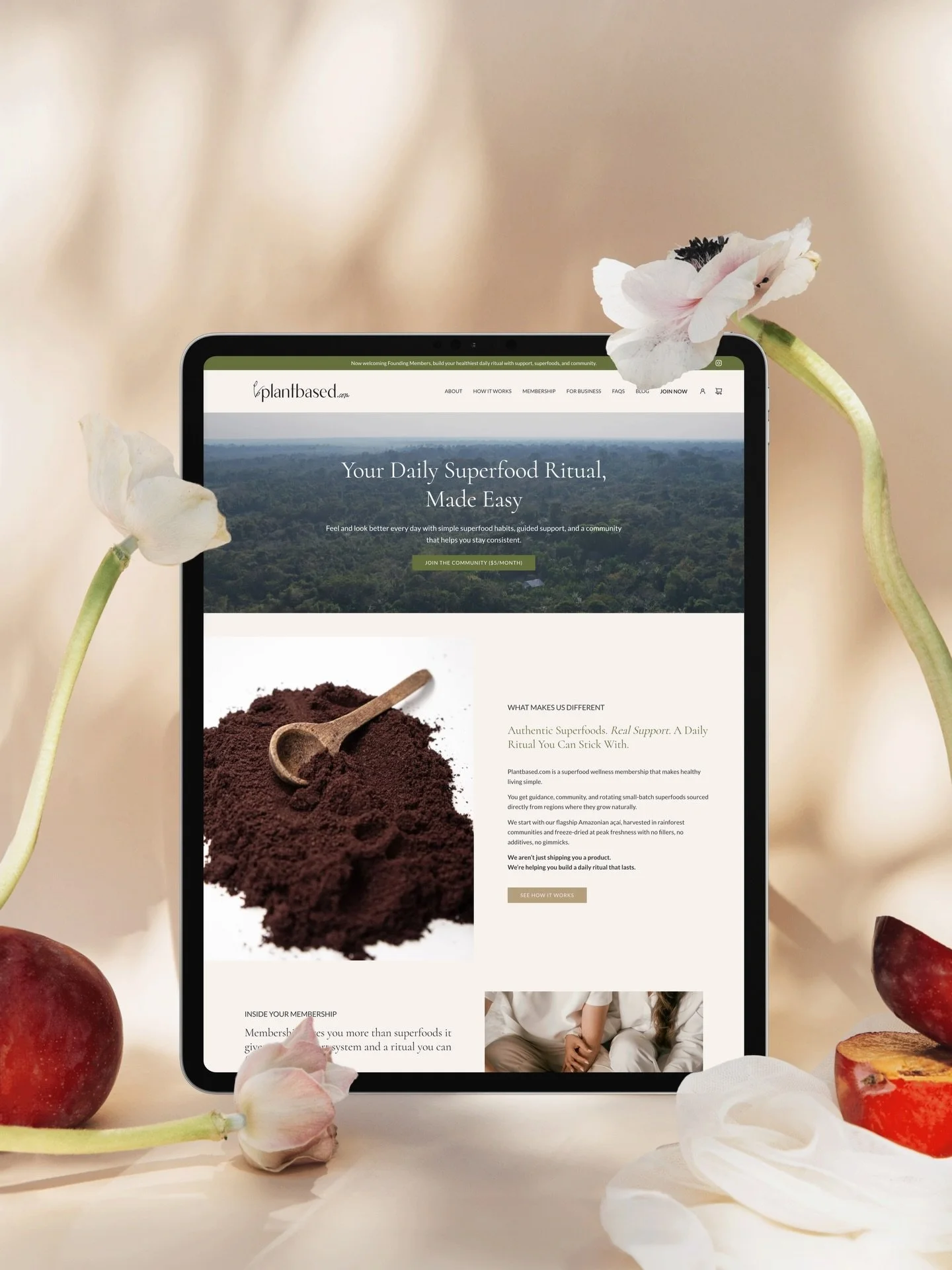 First website launch of 2026: plantbased.com 🫐🫚🥥

I created this Shopify site (copy by the @fruitive team!) with a robust, fully integrated setup for superfoods subscriptions and membership. Many thoughtful pieces are working seamlessly behind the