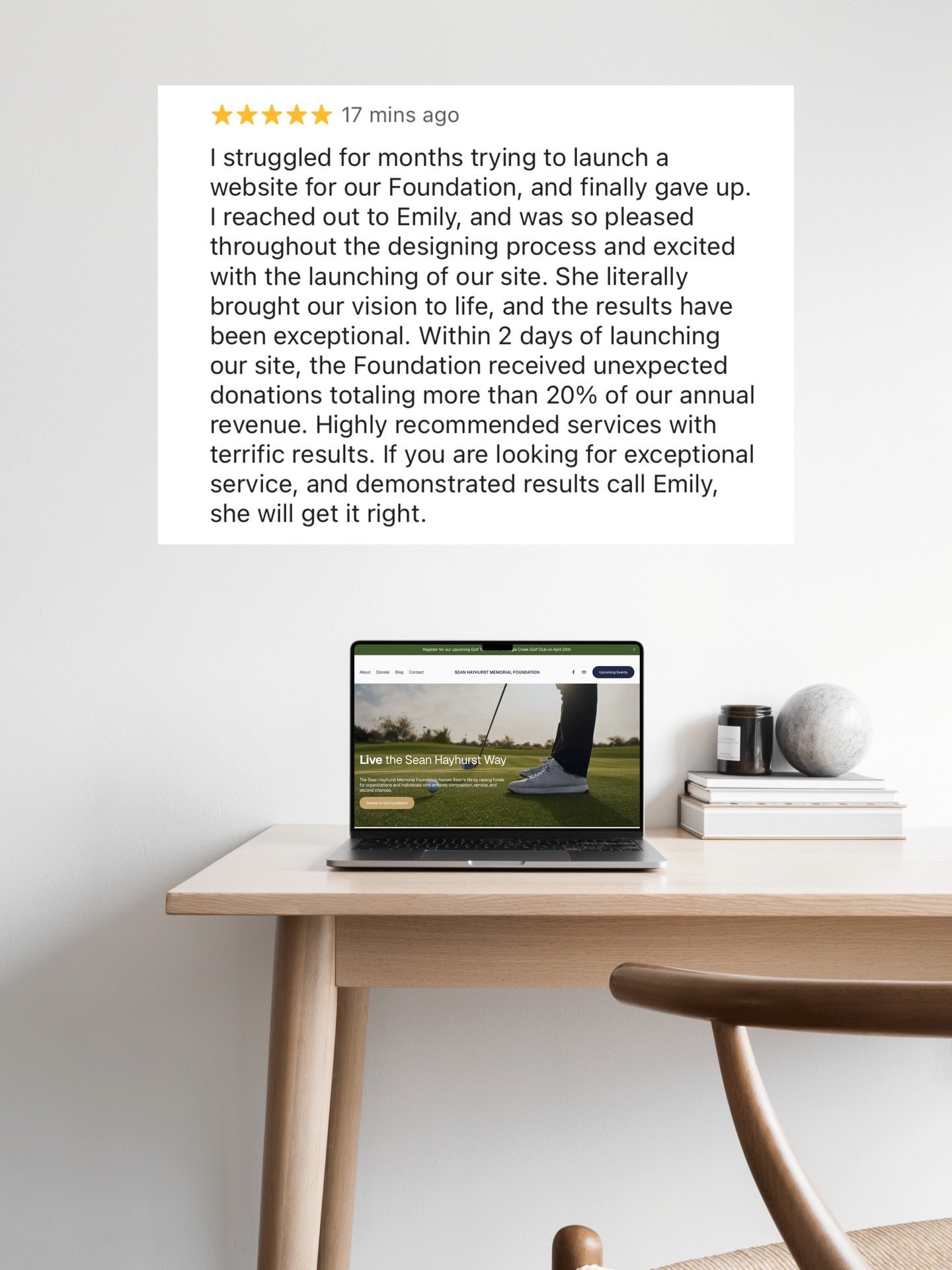 Some projects stay with you 🤍

I had the honor of designing the website for the Sean Hayhurst Memorial Foundation, an organization that turns loss into impact by supporting veterans, children&rsquo;s hospitals, food banks, and families in need.

Wit