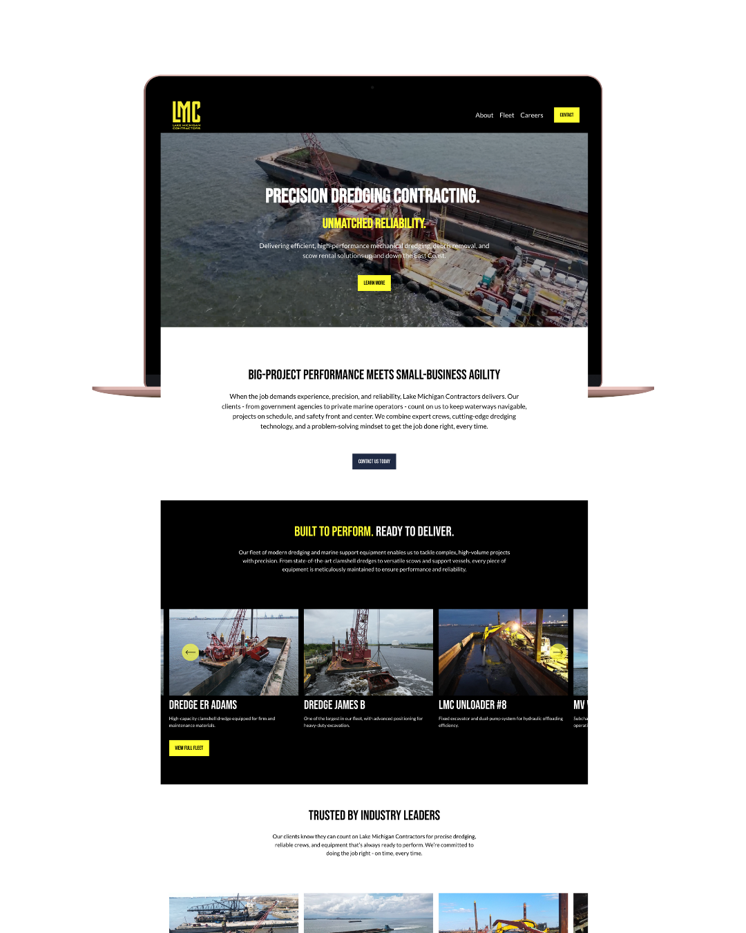 Lake Michigan Contractors website