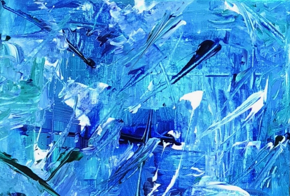 Blue Chaos - 5" x 7"