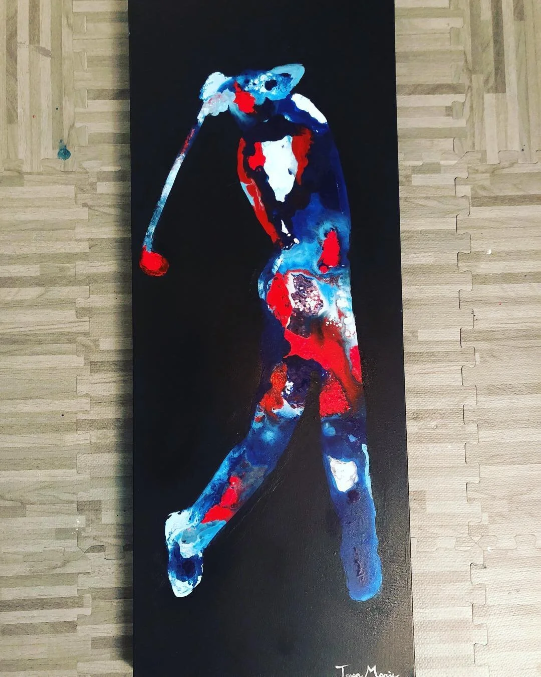 Commissioned piece for my bosses office! Little bit of DC pride with @capitals colors. DM me or order with link in bio for your commissioned golfer