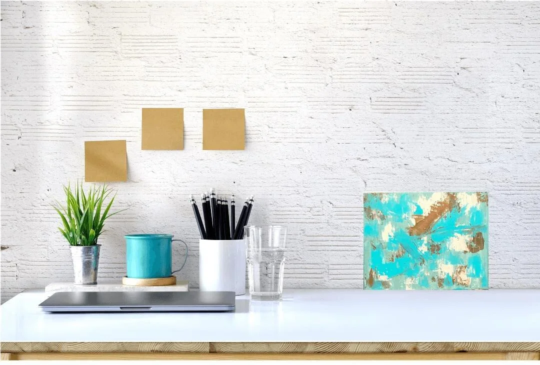 Who doesn&rsquo;t want a little pop of color on their desk? Shop my small pieces www.tessamariestudio.shop