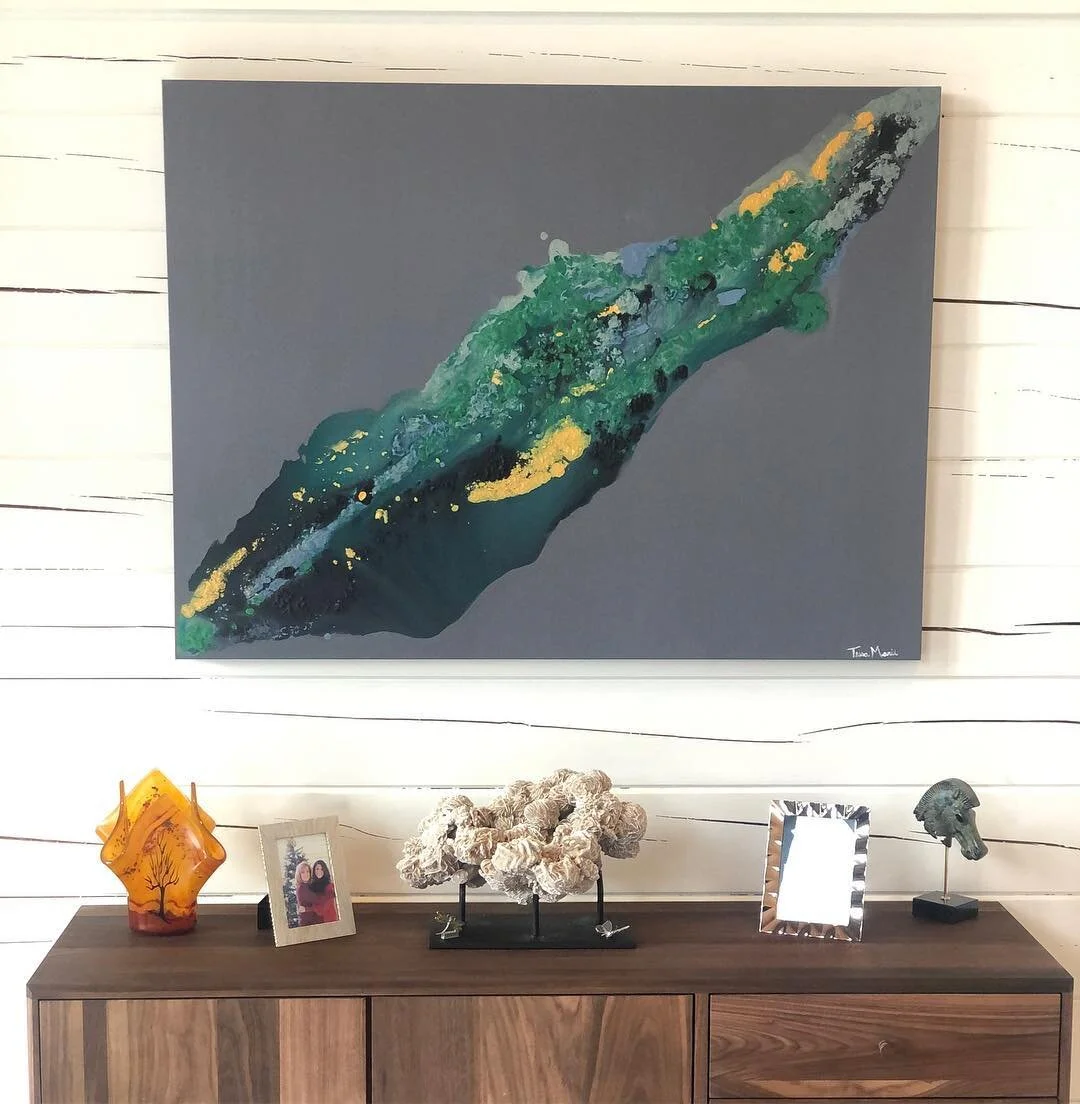 Couldn&rsquo;t be more excited with paintings for my moms beautiful new house! Finally back at it. DM if you&rsquo;d like one of these large scale paintings!