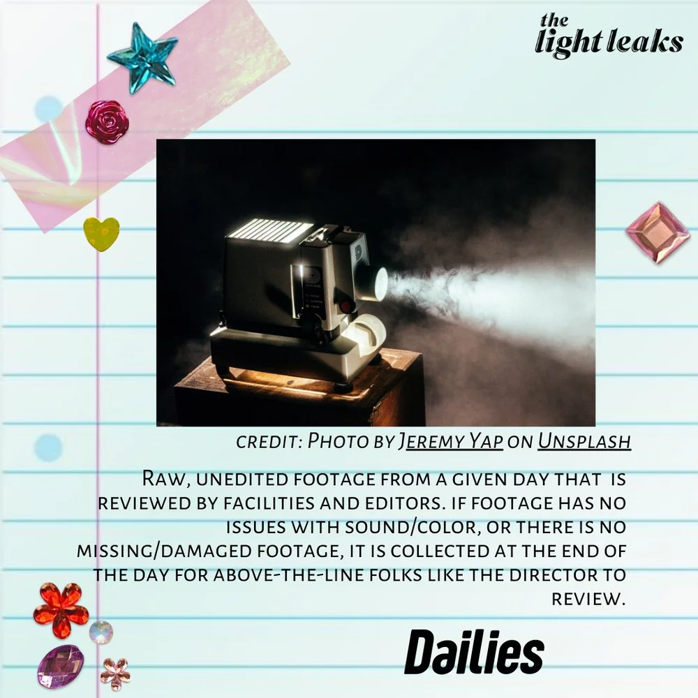🎥 Film Term of the Day: Dailies 🎥⁠
⁠
Ever heard the term dailies on set? It&rsquo;s the raw, unedited footage shot each day that filmmakers review to check for any adjustments needed. Think of it as a daily progress report for your project! 🎬✨⁠
⁠
