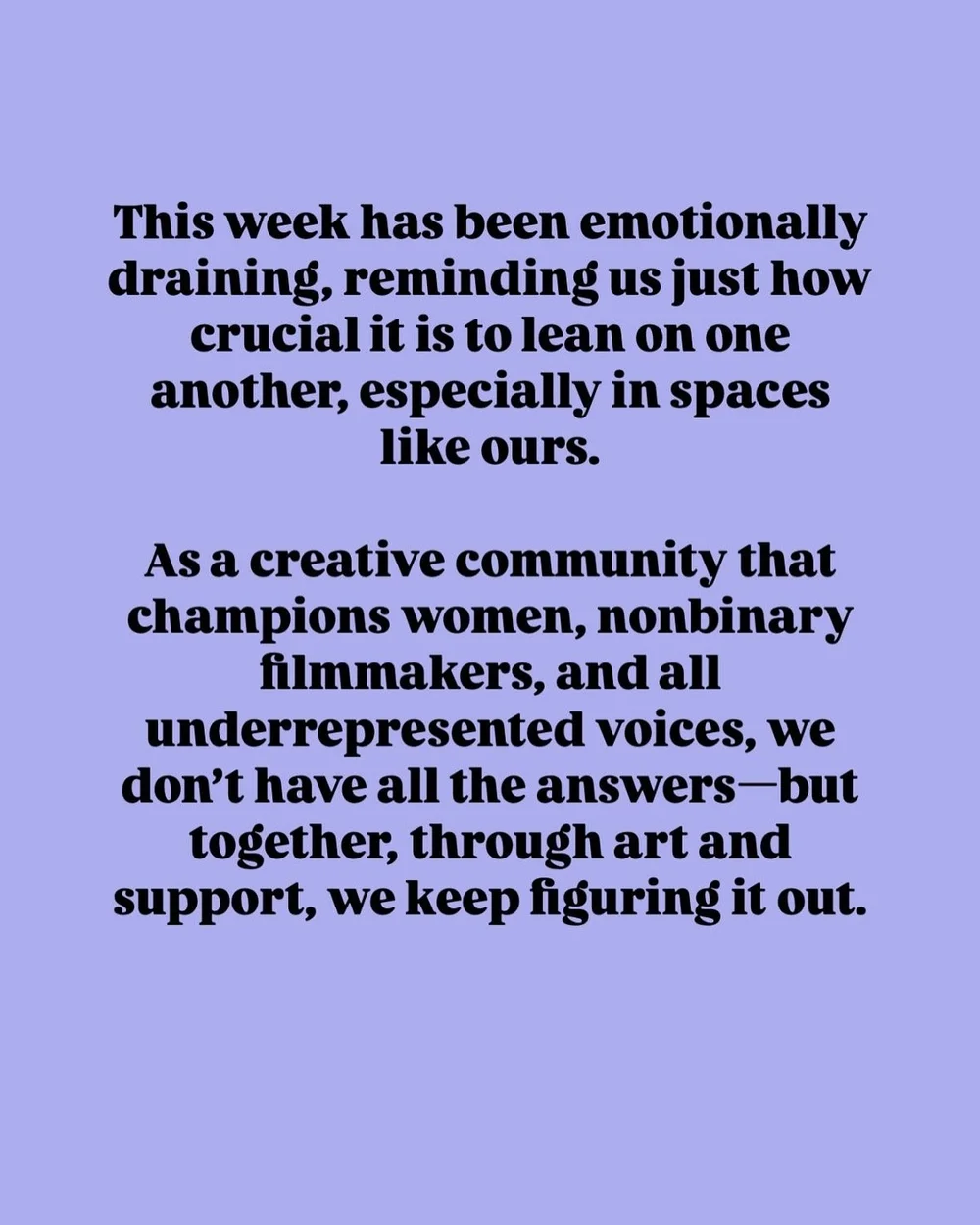 We understand that this is a time of deep emotions, and everyone processes things in their own way. Some need space to reflect or while others feel called to connect with others for comfort. 

With that in mind, we&rsquo;re thinking of hosting a free