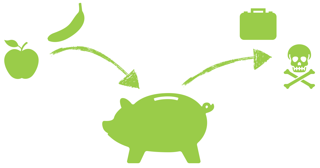 You refill your nutritional bank account with a healthy diet, but external stress on the body depletes it.
