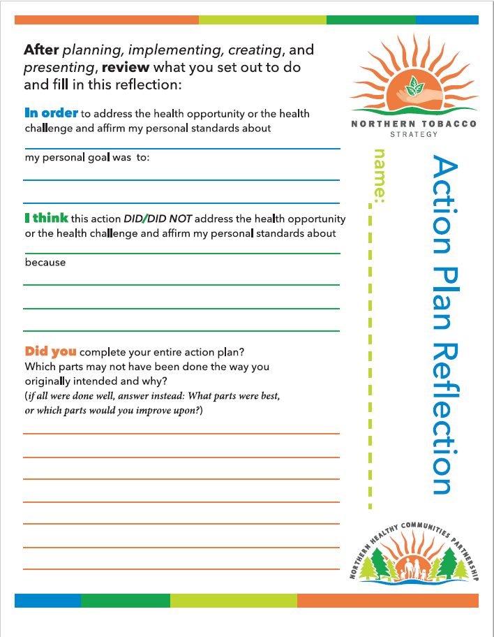 My Action Plan Reflection Worksheet