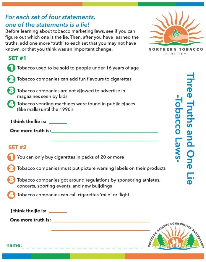3 Truths 1 Lie Worksheet