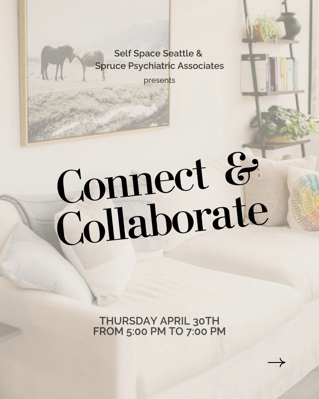 We&rsquo;re excited to co-host our 3rd annual evening of connection + collaboration alongside Spruce Psychiatric Associates.

This laid-back gathering is designed for healthcare professionals who value thoughtful referral relationships and a more con