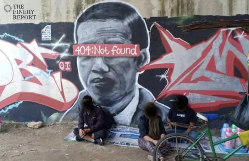 Police on the hunt for artist behind "Jokowi 404: Not Found" mural