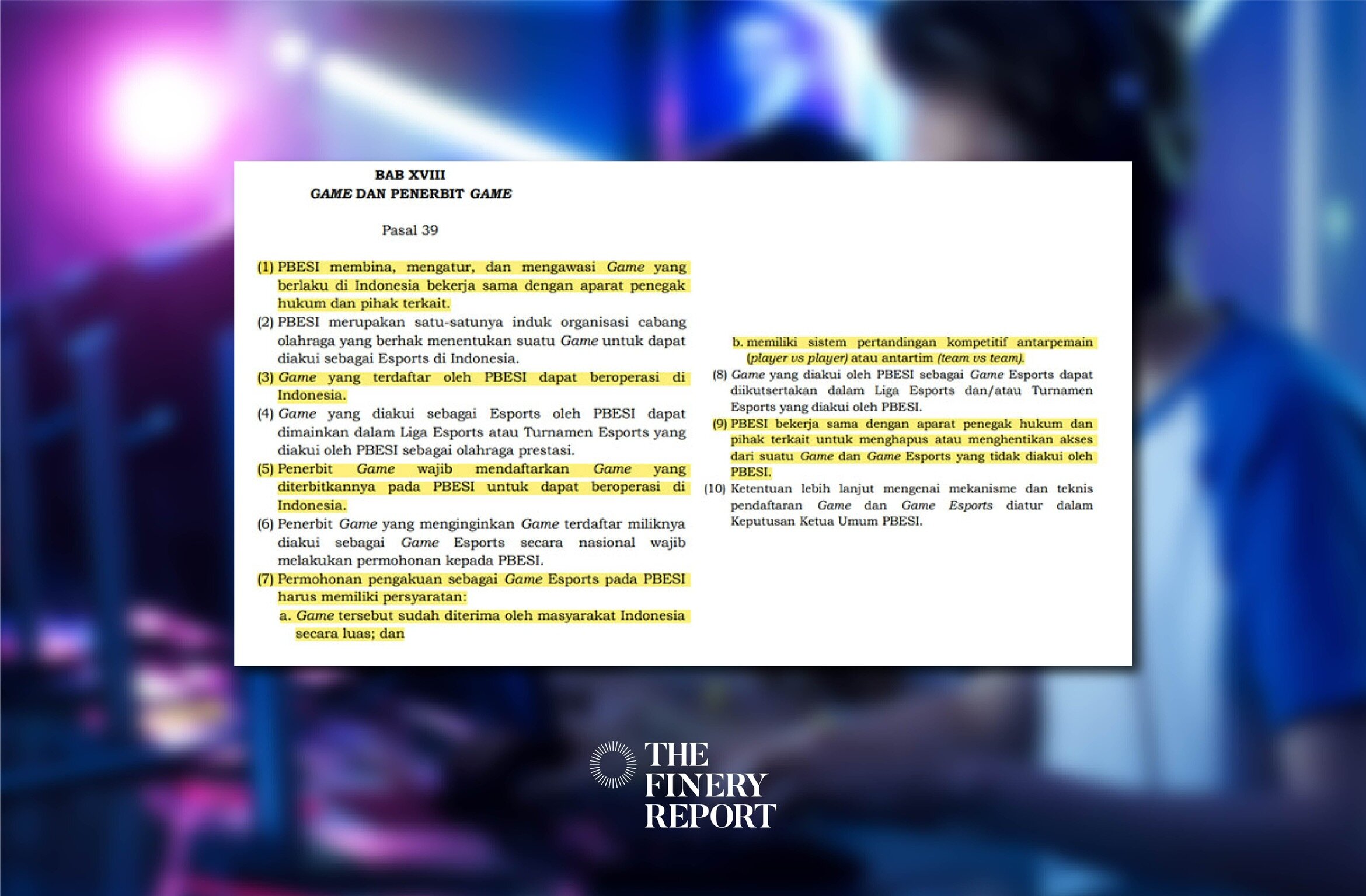 Indonesian esports gamers petitioned for revision to controversial regulation