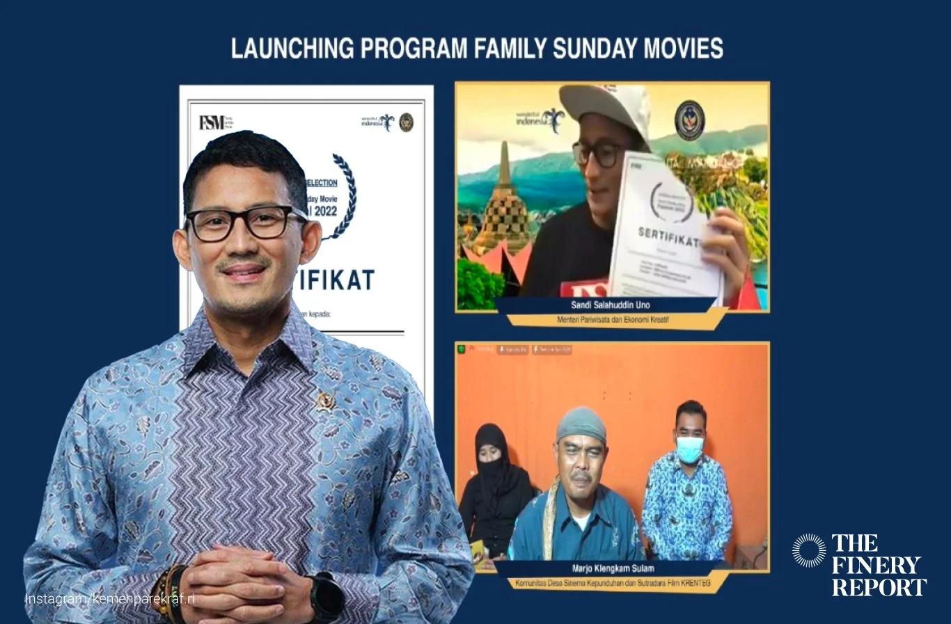 Sandiaga Uno launches Family Sunday Movie programme to support Indonesian film industry