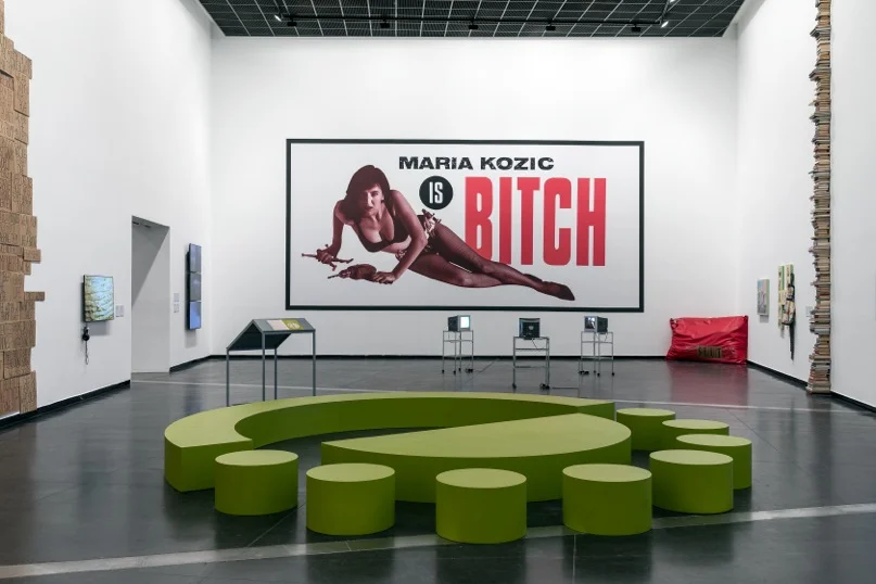 Round table: Unfinished Business: Perspectives on art and feminism , 2017-2018, installation view, Australian Centre for Contemporary Art, Melbourne. Photograph: Andrew Curtis