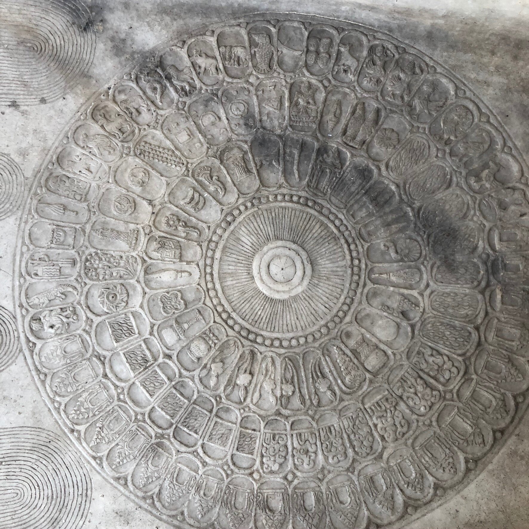 Detail, Buddha's footprint, Indian Museum, Kolkata.jpg.jpg