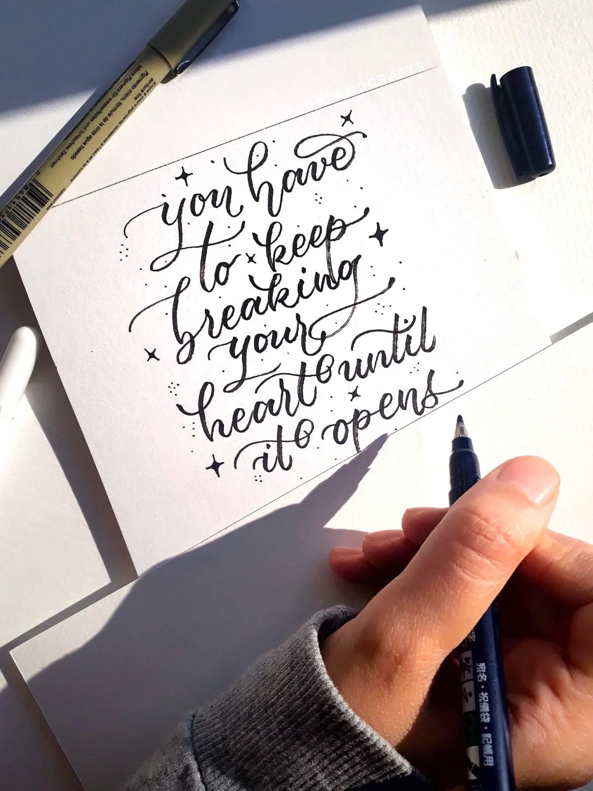 Brush Pen Calligraphy (English Calligraphy) ,February 29,2020