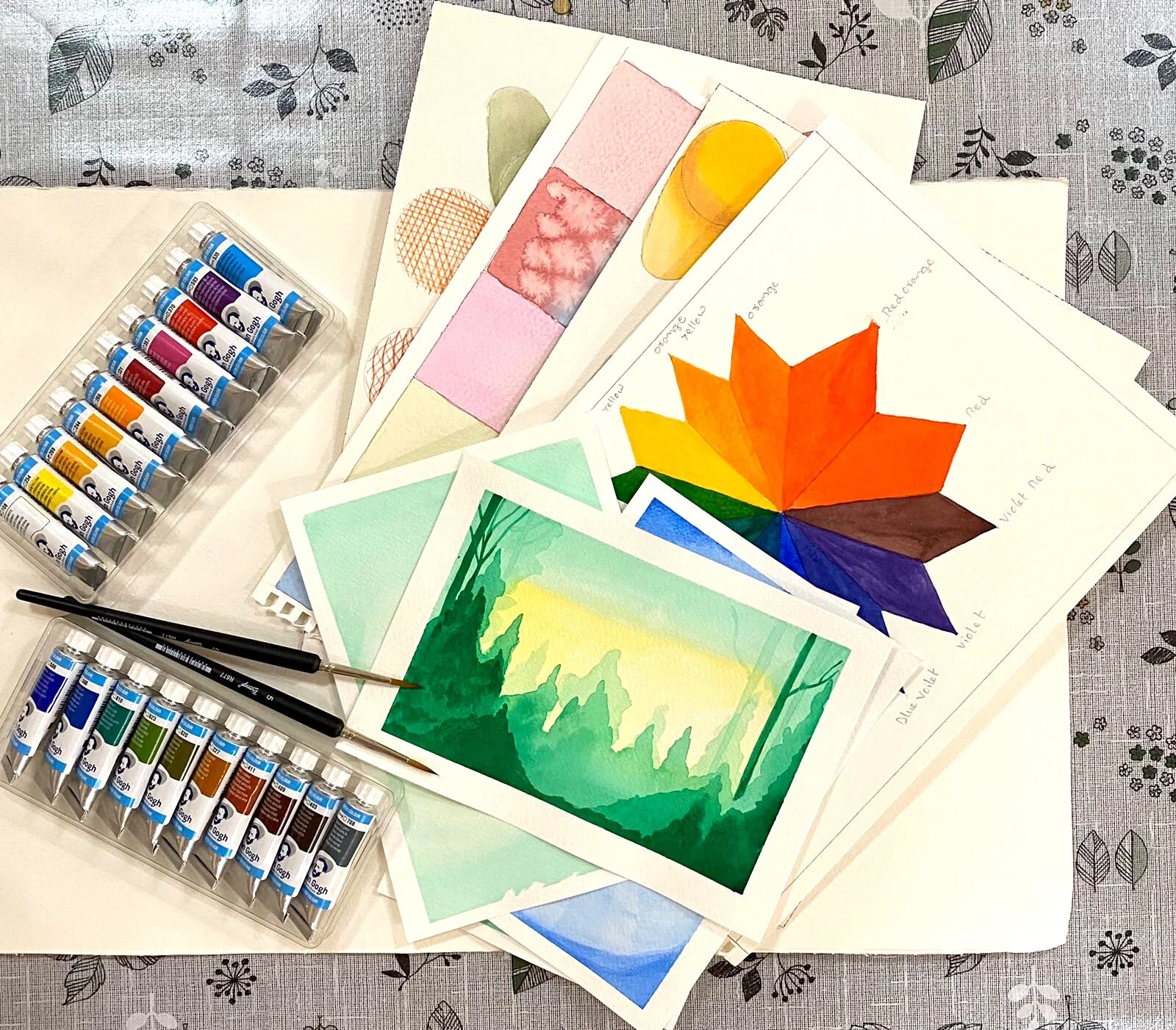 Watercolor Painting Basic Course Adults,March 7,10,17 and 24,2020