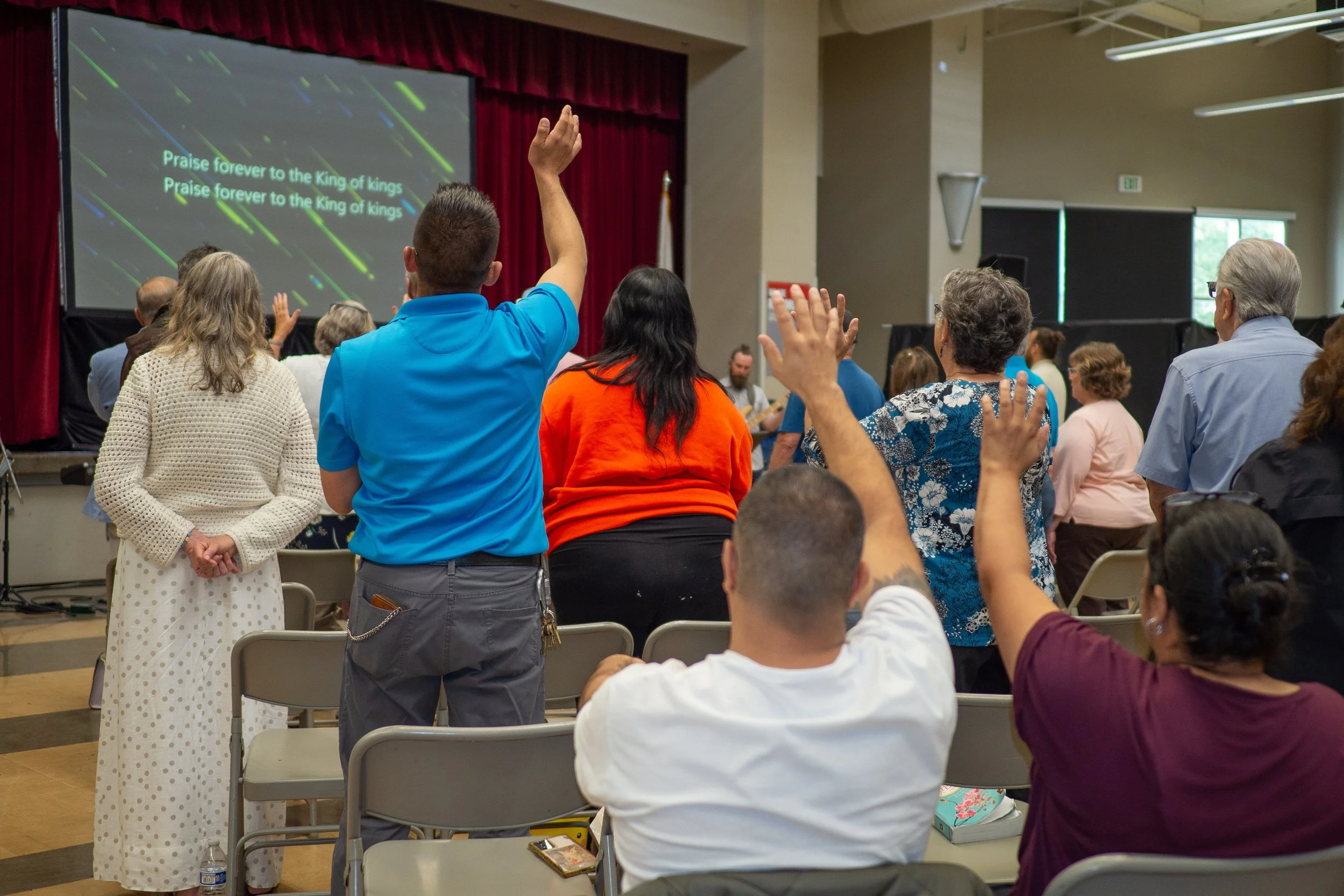 People worshiping at Hope Community Church in Antelope California