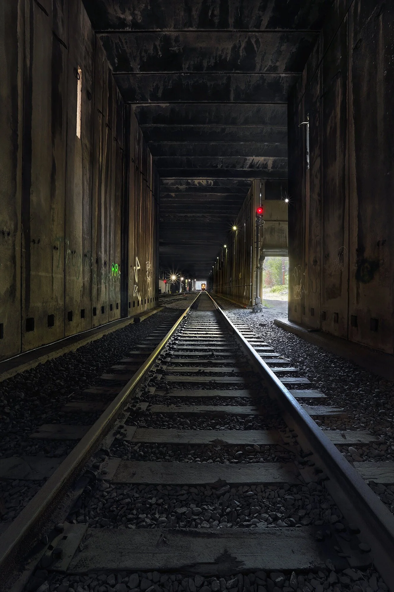 Norden Shed with Approaching Train