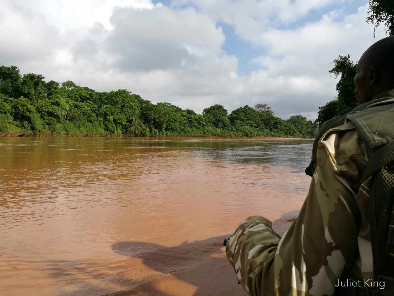 Ndera Conservancy rangers on patrol on the Tana River 