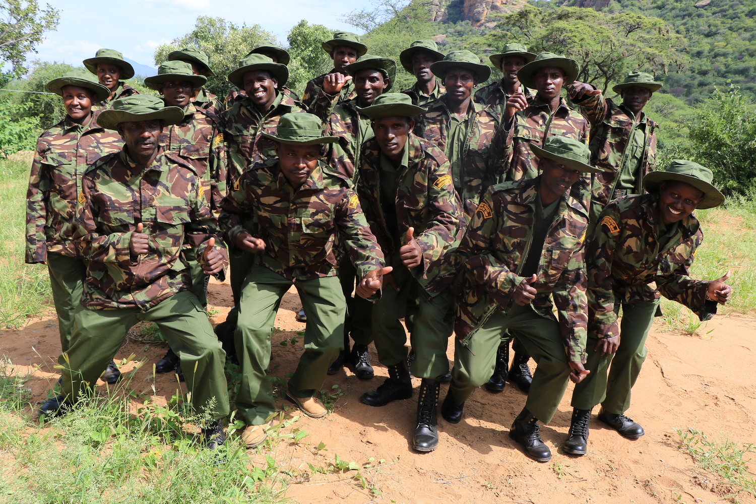 Some of the 47 Reteti keepers in their brand new uniforms. Photo: Duncan Ndotono.