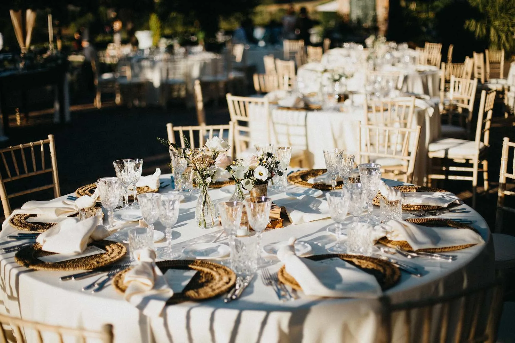 tavolate per la cena di Matrimonio a Villa Garibalda
