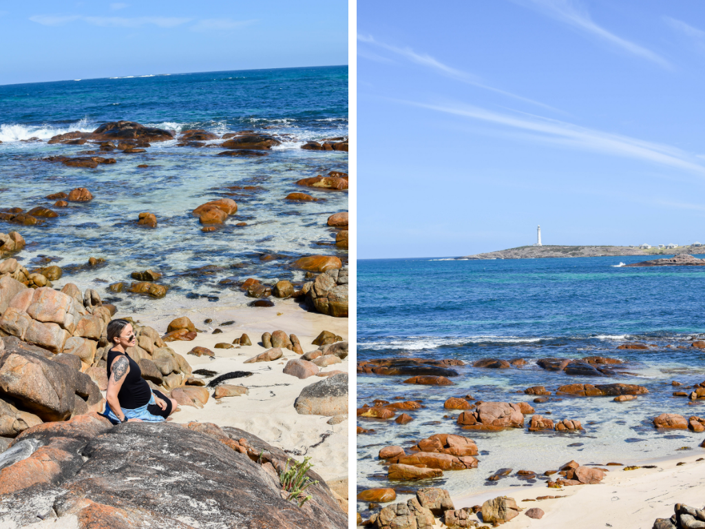 Beach spot on Skippy Rock Rd overlooking the Leeuwin Lighthouse.