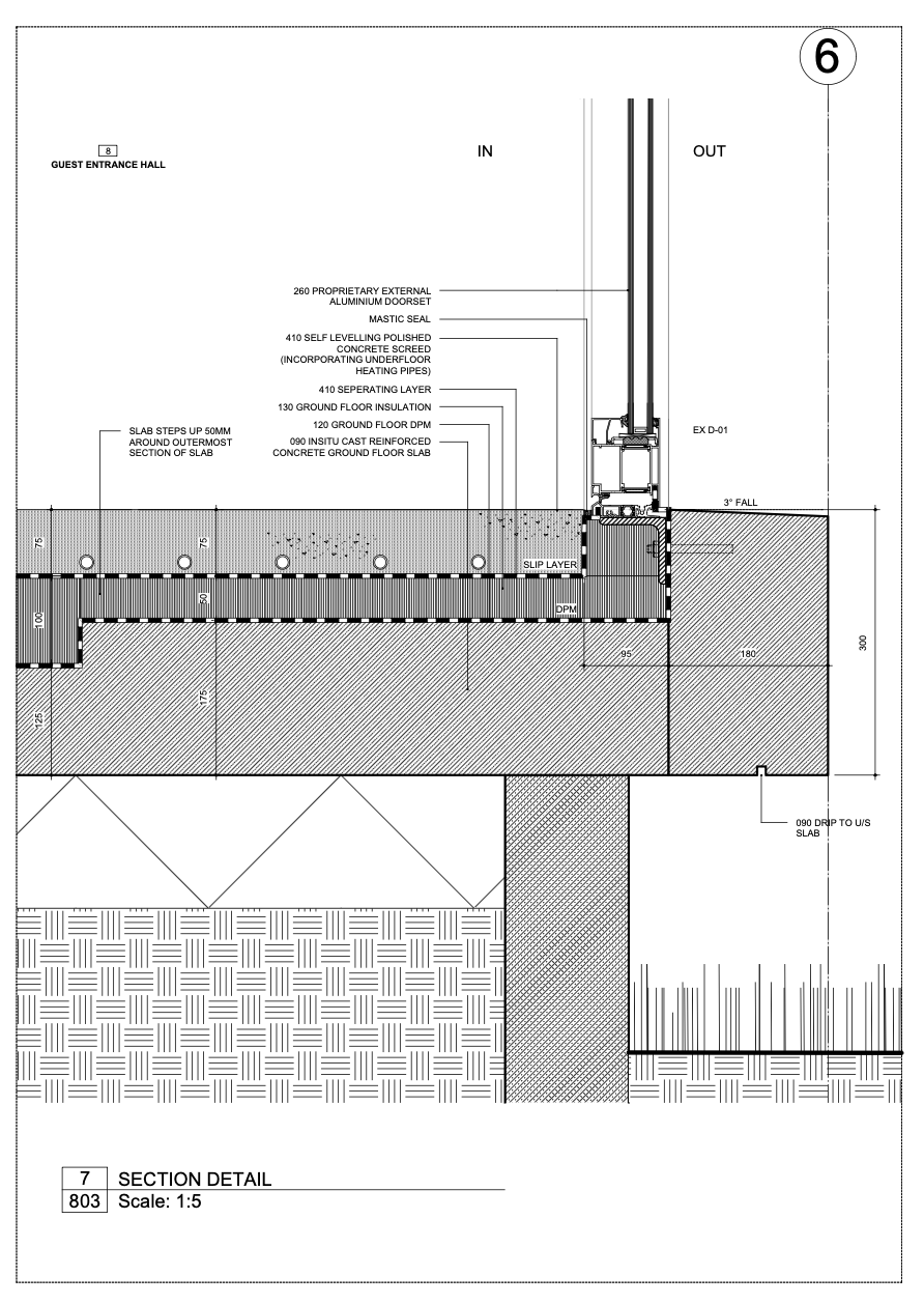 castle high drawing detail by hyde and hyde architects