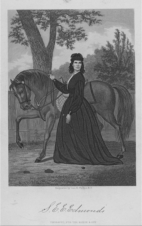 This image is from Emma's 1864 memoir, Nurse and Spy in the Union Army