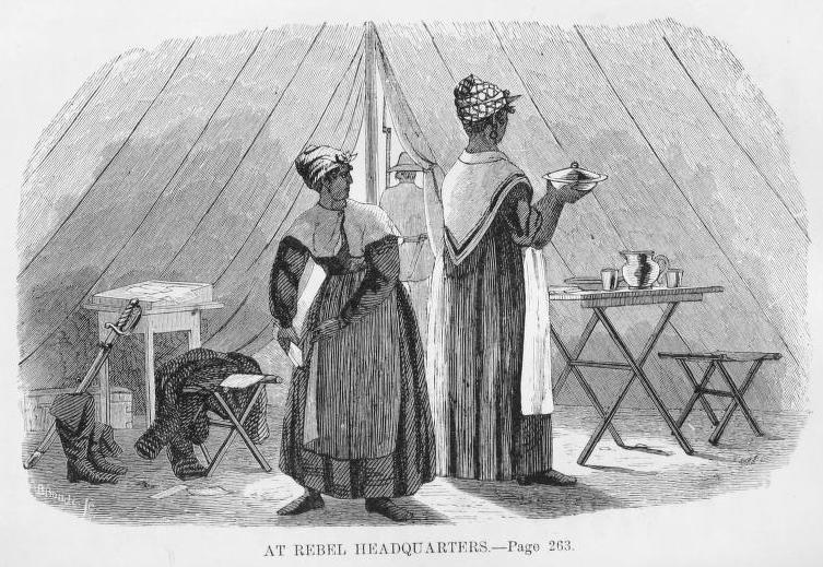 Pretending to be a black woman in a Confederate camp so that she can eavesdrop on generals. You know, as you do.