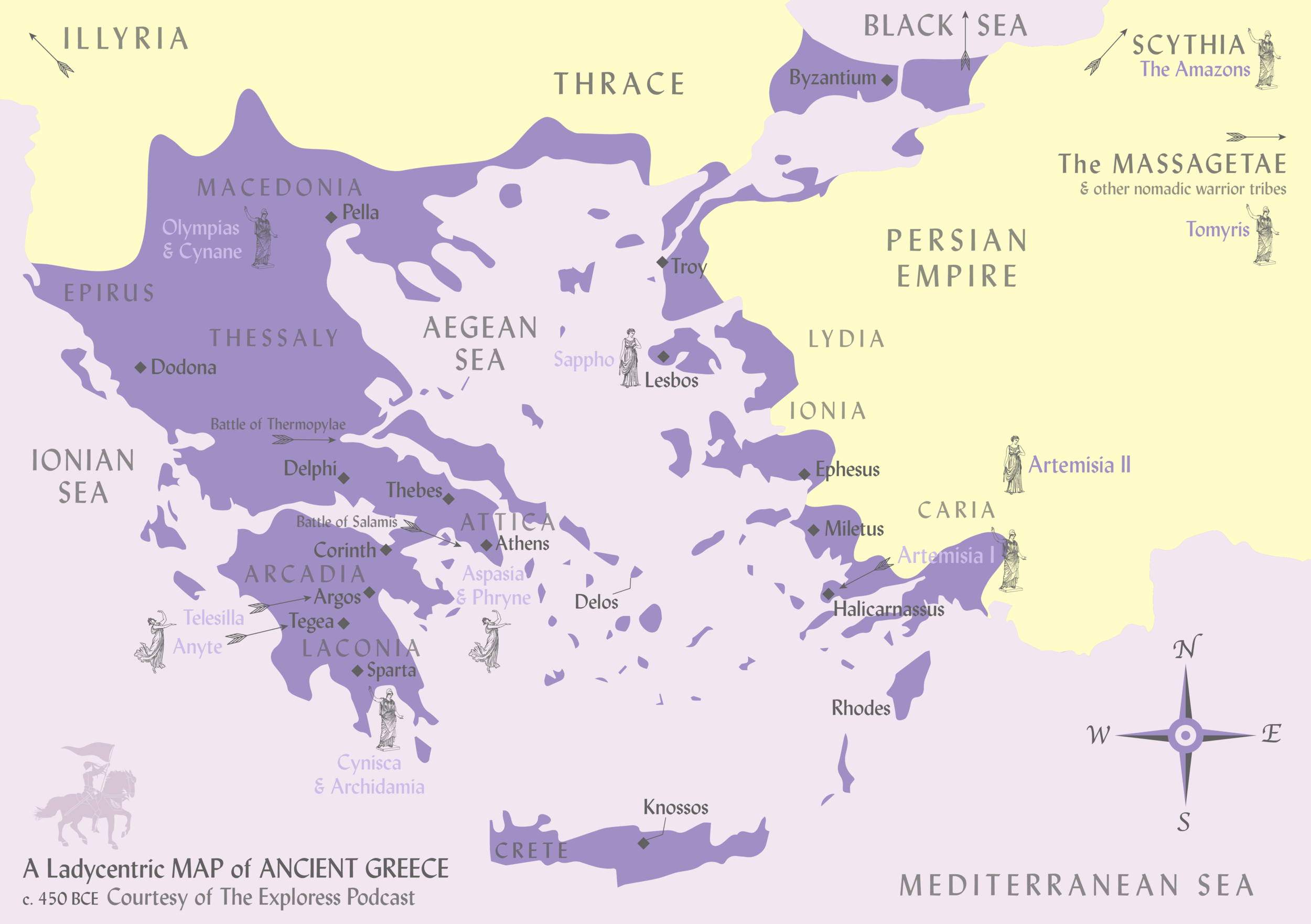You’ll find Olympias up there to the north. If you like the look of this map, you’ll love it printed out and hanging up on your wall! Just to go my Merchandise page and click through to my Etsy page, where you’ll find it for sale.