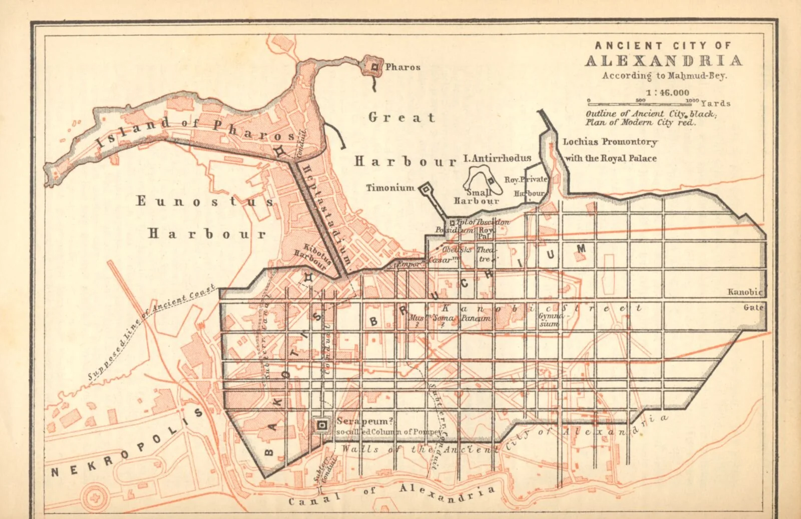 Alexandria, Baedeker, Karl Egypt, handbook for travellers, London 1885. Rice University