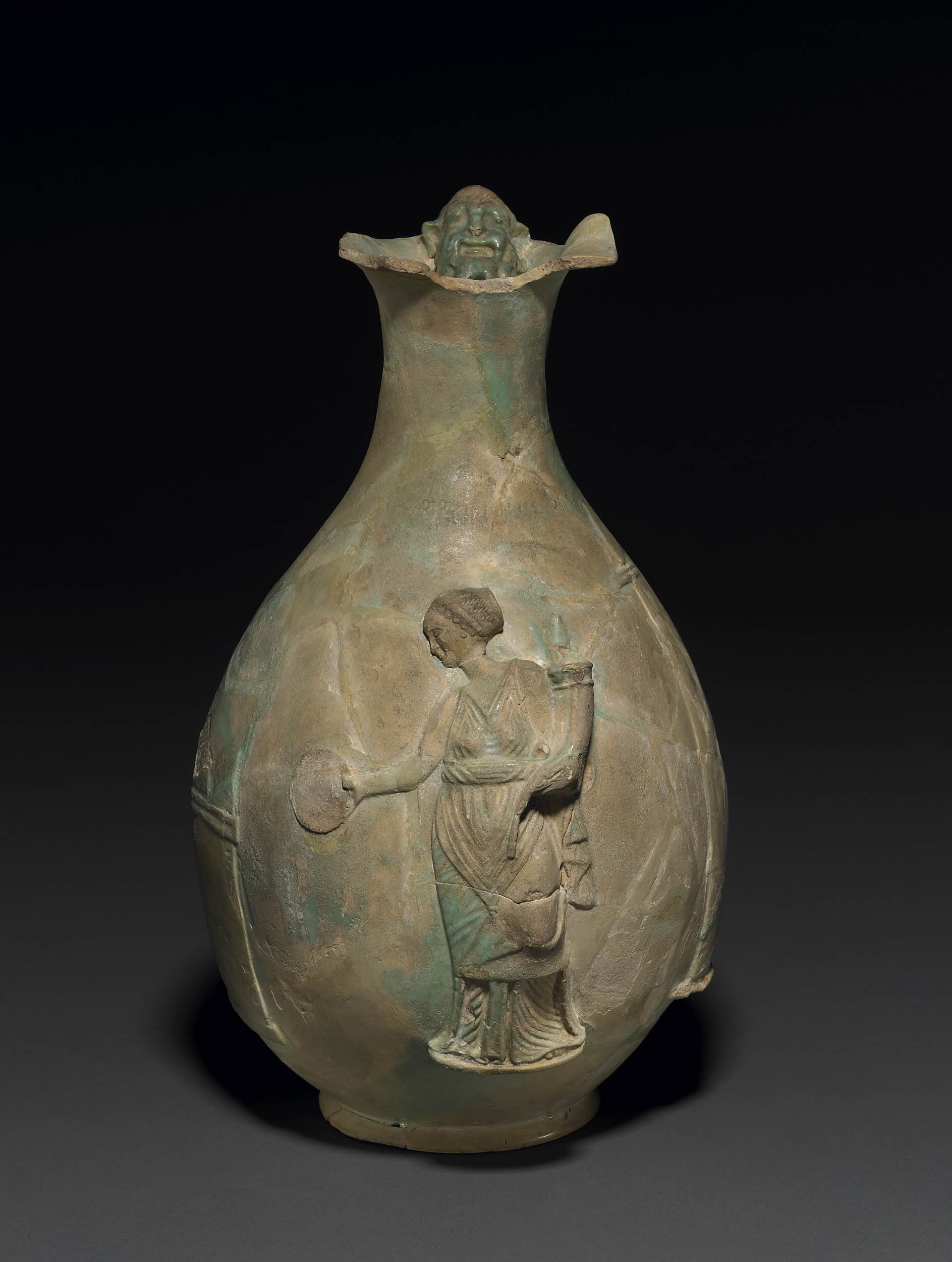 A vase showing Arsinoe II being bountiful