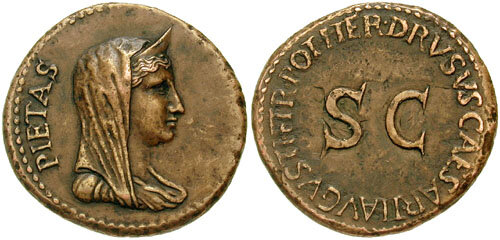 Livia on a coin.